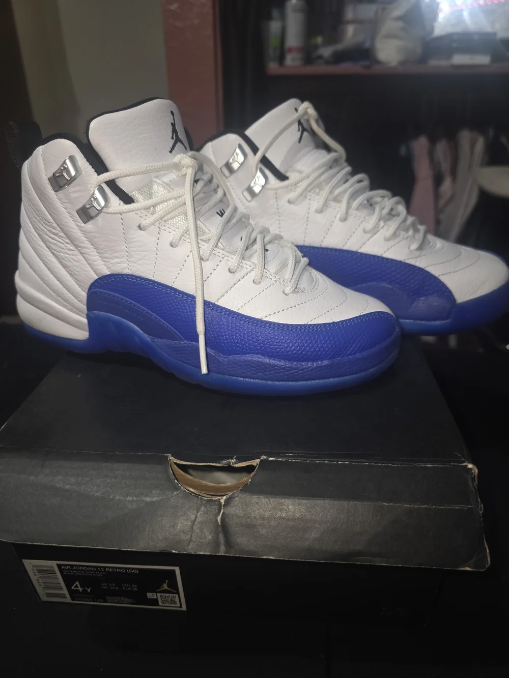 Jordan Retro 12 in White and Royal Blue